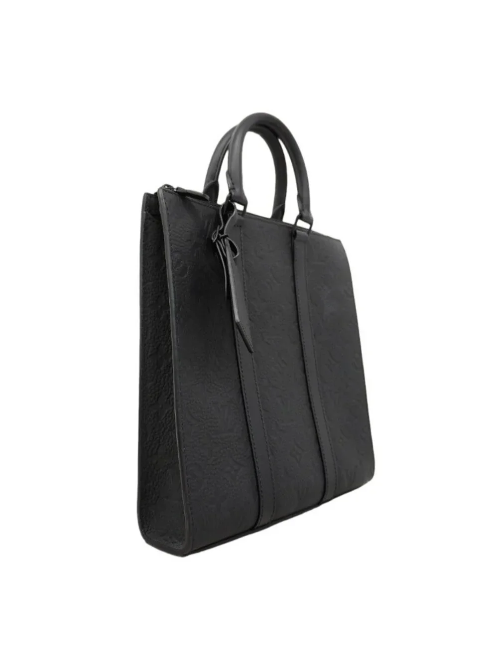 Louis Vuitton Handbag Monogram Taurillon Sac Plat Cross Black 2-Way